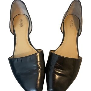 Michael Kors Black Leather Flats – Women’s Size 10M